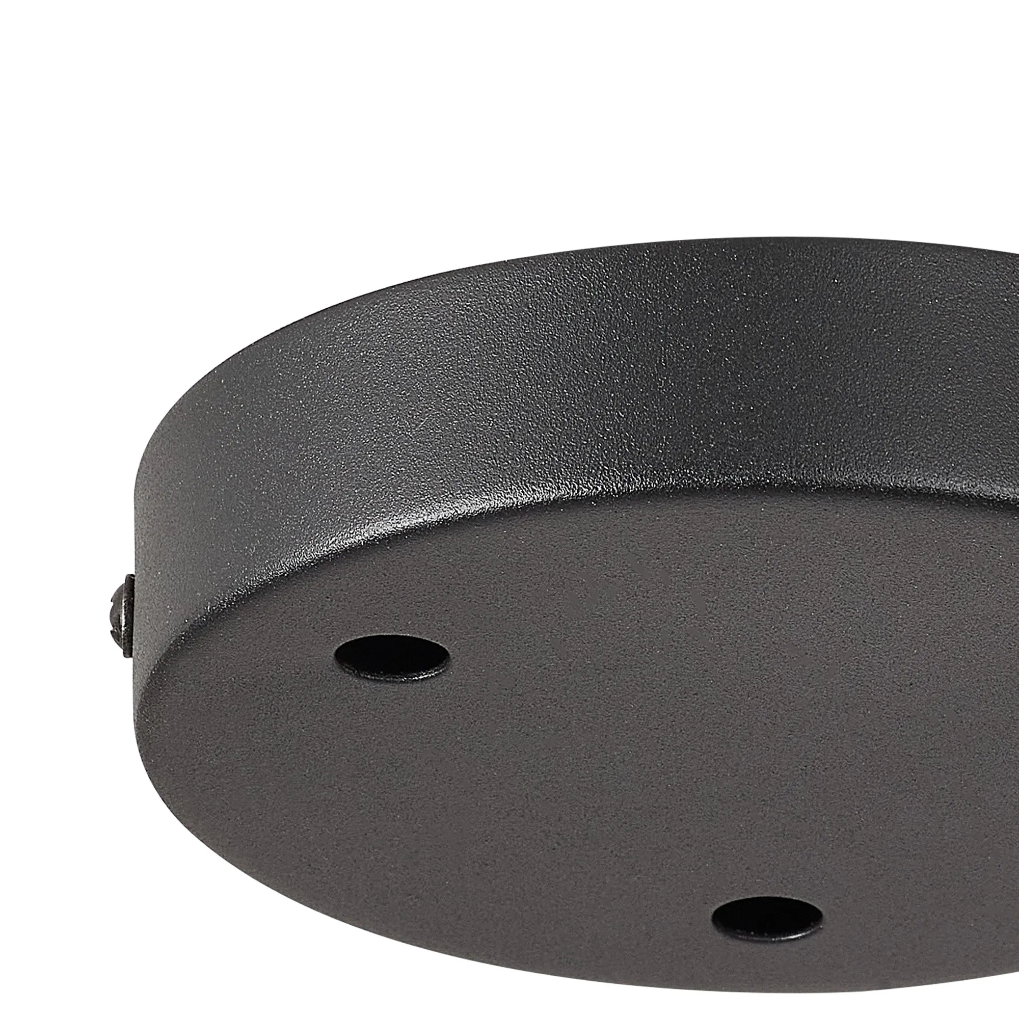 Hayes 3 Hole 12cm Round Ceiling Plate Satin Black D0827BL  Deco Hayes Black